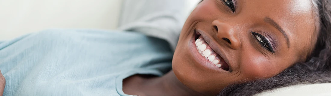 Dentist Wheaton IL Relaxed Woman Smiling